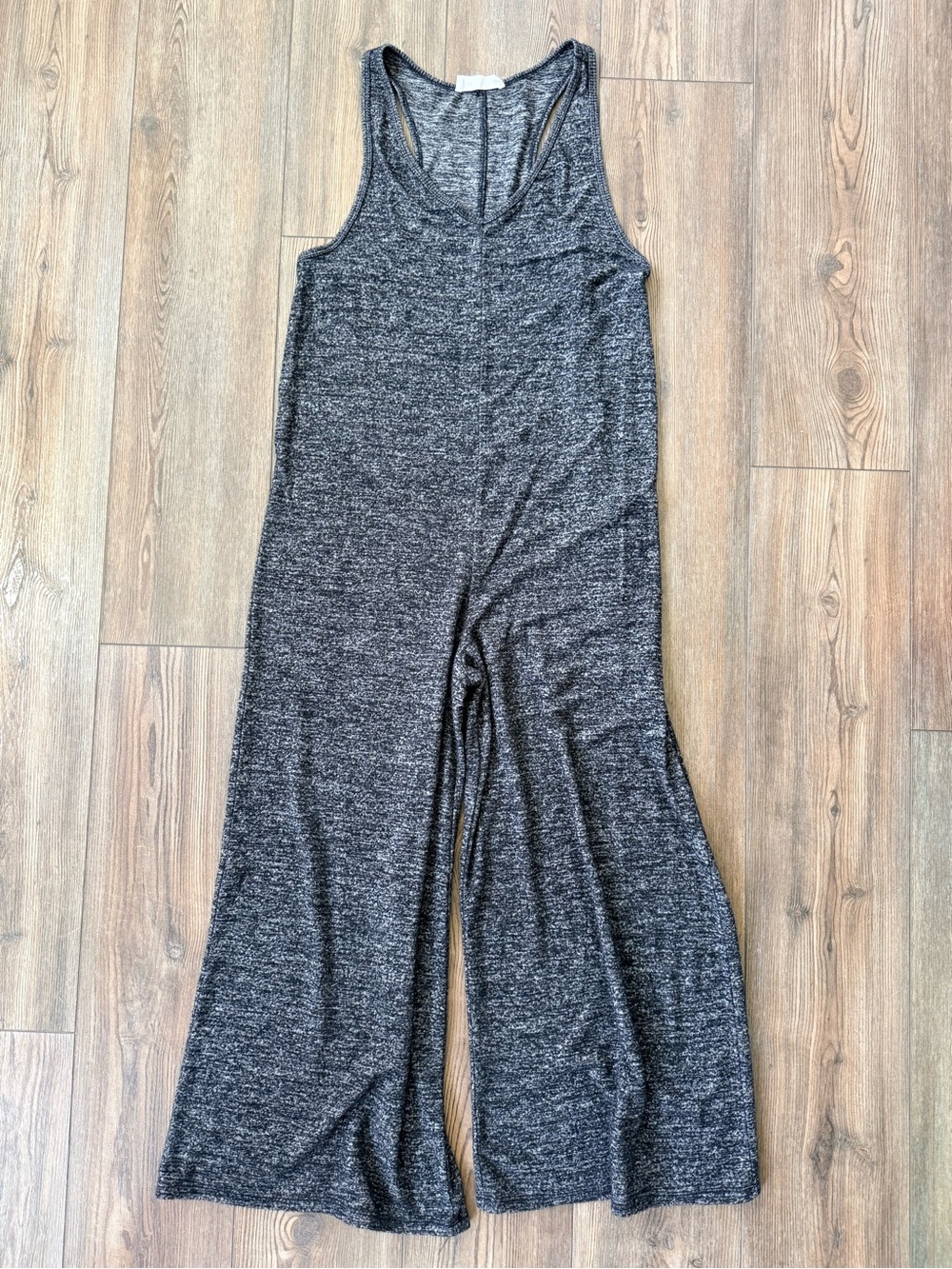 Double Zero Black Heather Wide Leg Jumpsuit